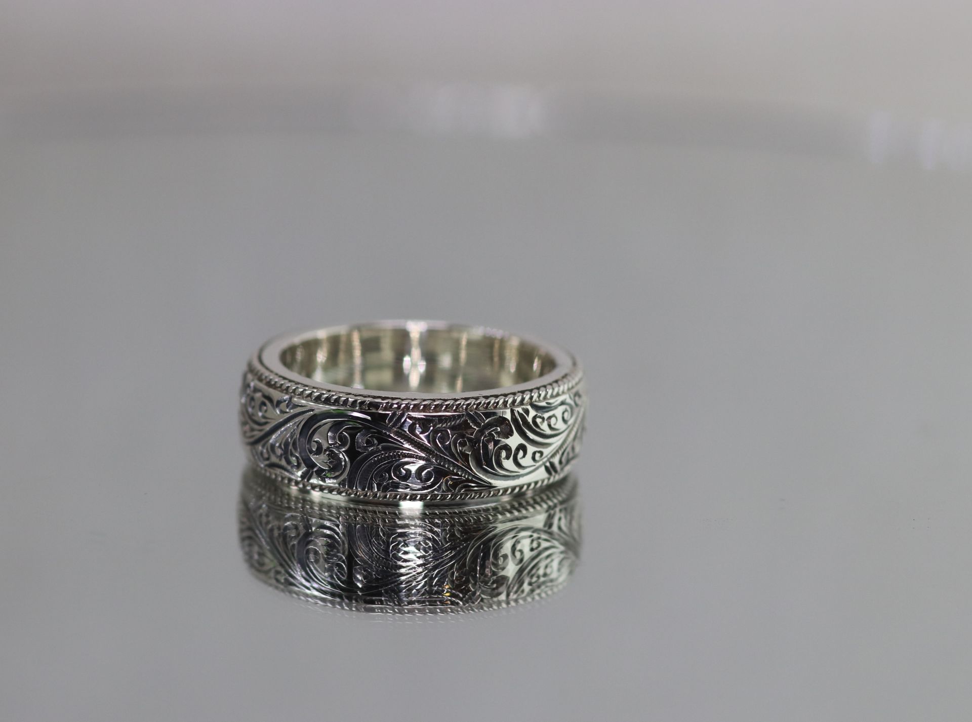 8 mm kalem işlemeli alyans