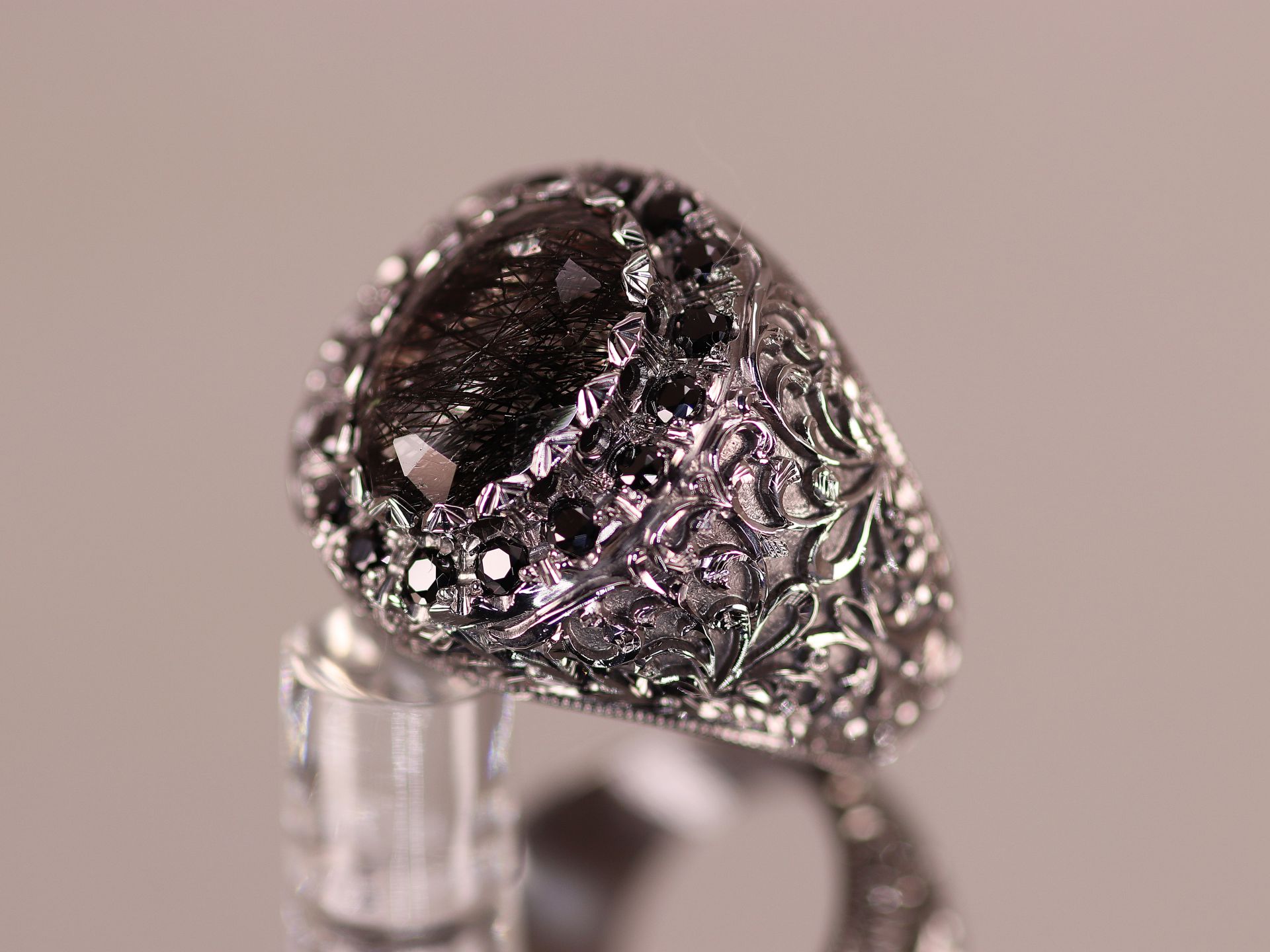 Rutil Quartz taşlı yüzük