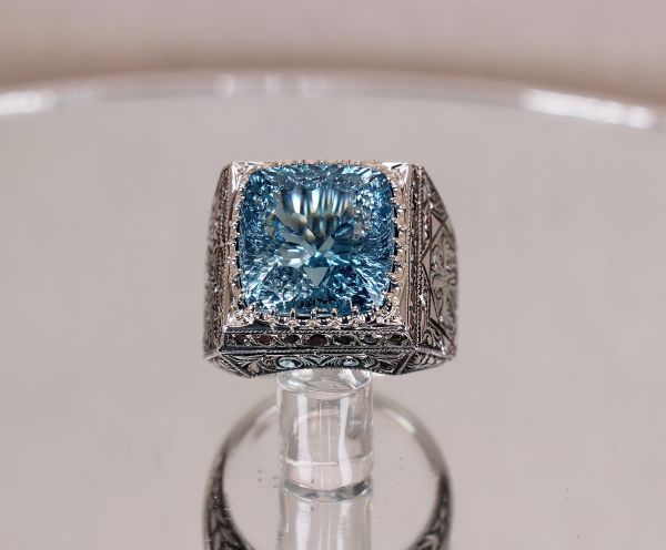 Topaz taşlı Erkek yüzük