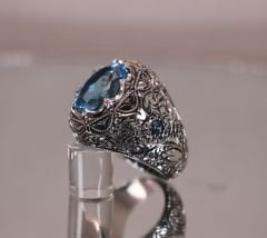 Topaz taşlı yüzük
