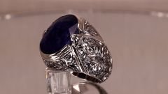 Nanosital sapphire taşlı yüzük safir