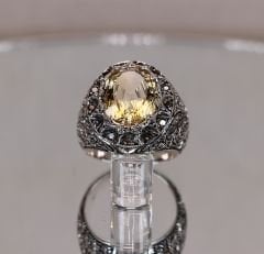 Citrine taşlı yüzük