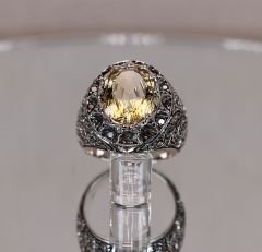 Citrine taşlı yüzük